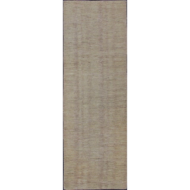 Modern Wool and Silk Runner From Nepal With All-Over Design For Sale - Image 13 of 13