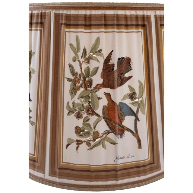 Corinthian Column Table Lamp in Bronze with Bird Shade, 1940s For Sale - Image 9 of 16
