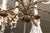 Metal 6-Light Vintage Gilt Floral Tole Chandlier, 1930s Italy For Sale - Image 7 of 12