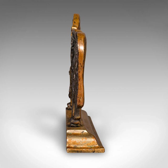Antique Horse Doorstop, English, Brass, Equine Door Keeper, Victorian, c.1880 For Sale - Image 4 of 11