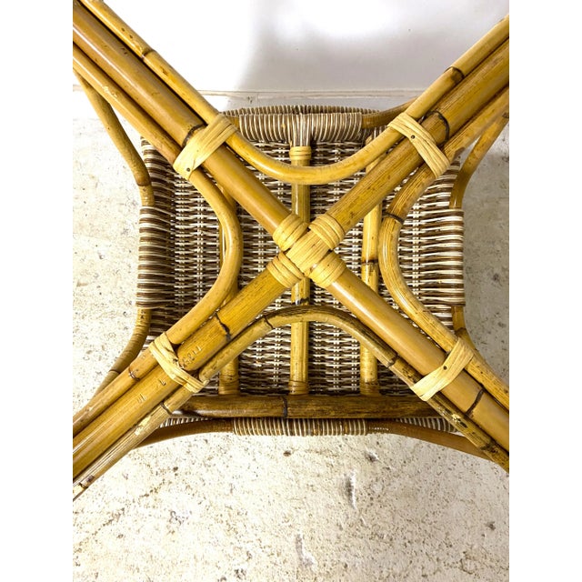 Late 20th Century Rattan Dining Chairs Set of 6 Chairish