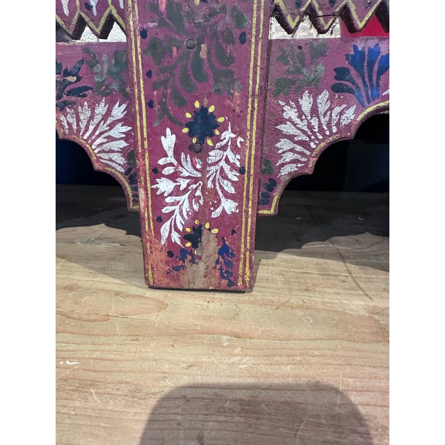 1950s Folk Art Painted Shelf or Stand For Sale - Image 12 of 12