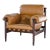 Matthew Izzo Home Henry Leather and Wood Arm Chair For Sale