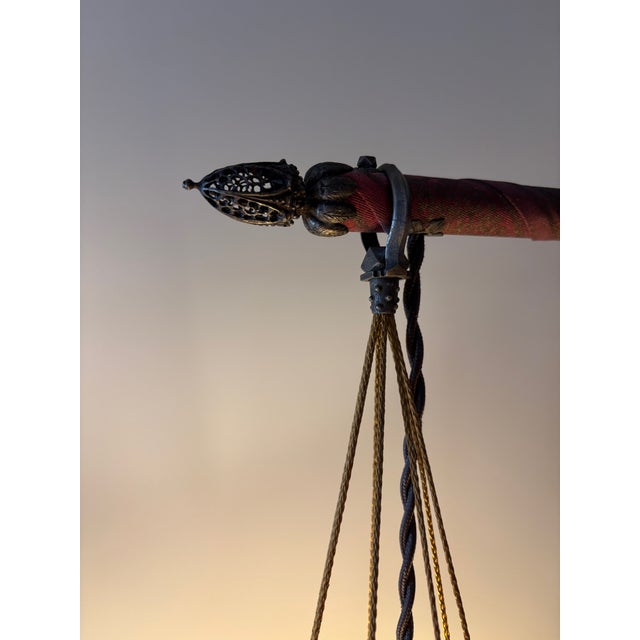 1990s Fortuny Cesendello Silk Floor Lamp For Sale - Image 10 of 12