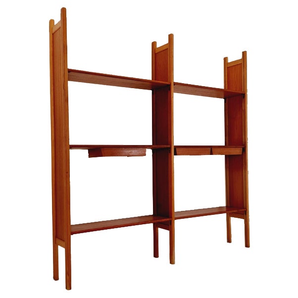 Vintage Danish Freestanding Bookshelf System in Teak by Bengt Ruda, 1960s For Sale