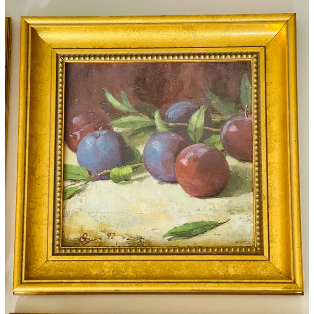 4 Still Life Painting Gold Framed For Sale - Image 4 of 7