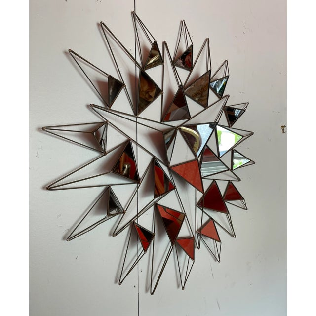 Early 21st Century Sunburst Wall Metal Decor Mirror For Sale - Image 5 of 11