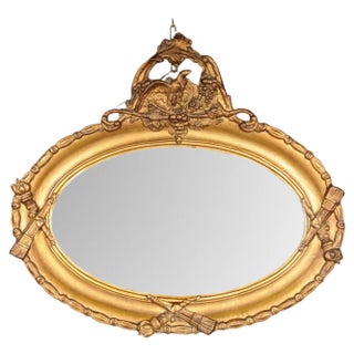 20th Century Oval Wall Mirror For Sale