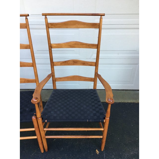 1960s Vintage Nichols and Stone Tall Ladder Back Chairs Set of 6