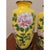 1940s Pair of Japanese Yellow Cloisonne Enamel Vases /W Flower Design & Silver Rims For Sale - Image 5 of 8