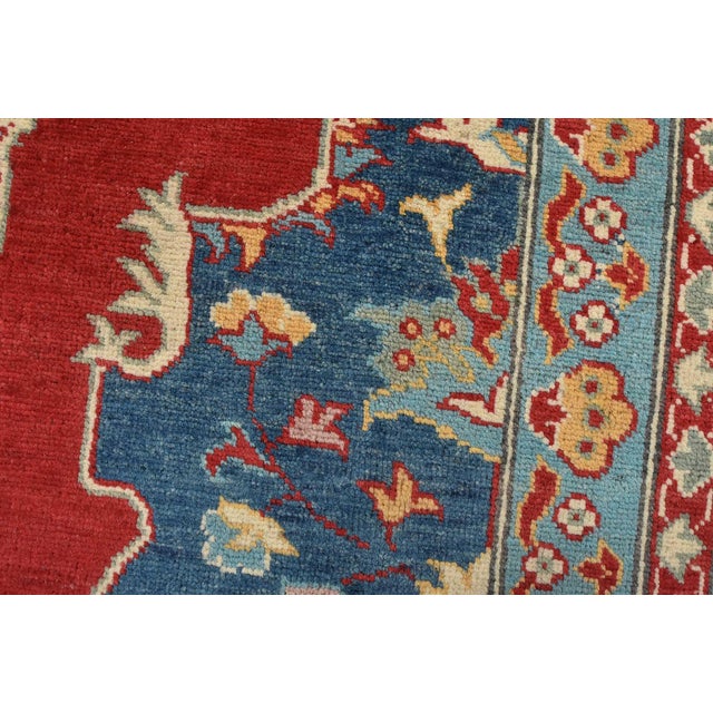 2020s Caucasian Rug 8’2” X 9’10” Red Wool Traditional Hand-Knotted Oriental Carpet For Sale - Image 5 of 15