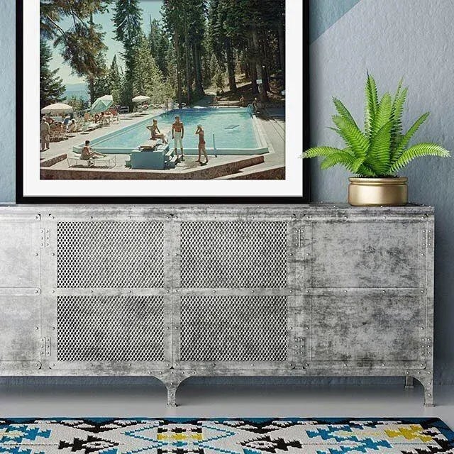 Mid-Century Modern "Pool at Lake Tahoe" Slim Aarons C-Print 40x40 For Sale - Image 3 of 3