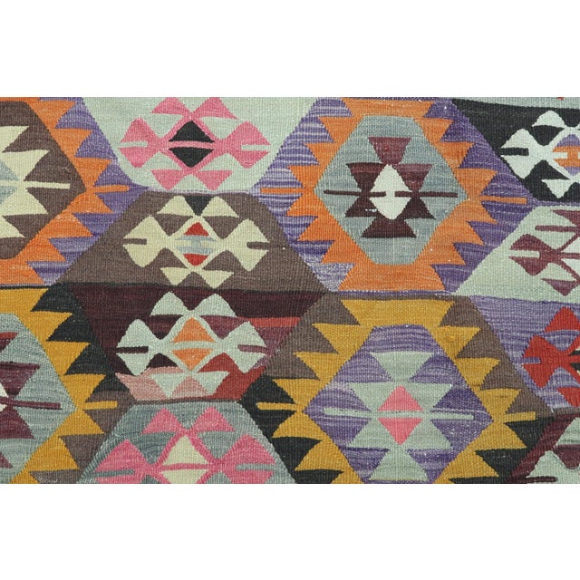 1960s Vintage Turkish Kilim Rug For Sale - Image 9 of 13