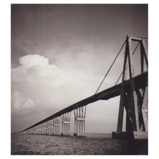 Hanna Seidel, Venezuelan Bridge, Maracaibo, Black and White Photograph, 1960s For Sale