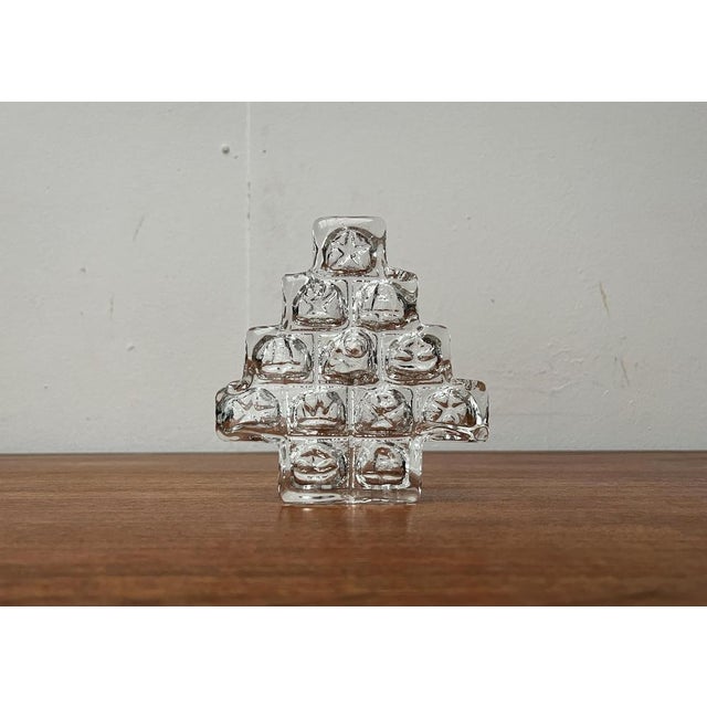 Vintage German Glass X-Mas Tree Candleholder from Wiesenthalhütte, 1970s For Sale - Image 3 of 18