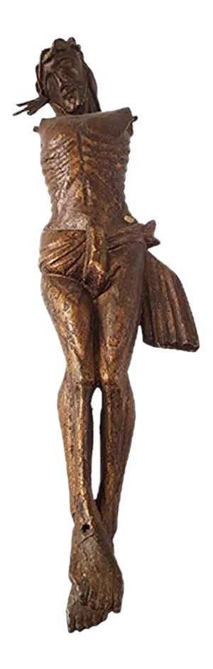 Antique Basswood Torso of Jesus, 1800s