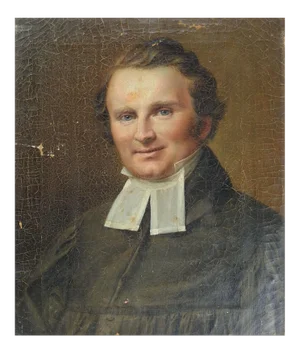 Mid 19th Century Portait Painting of Clergyman