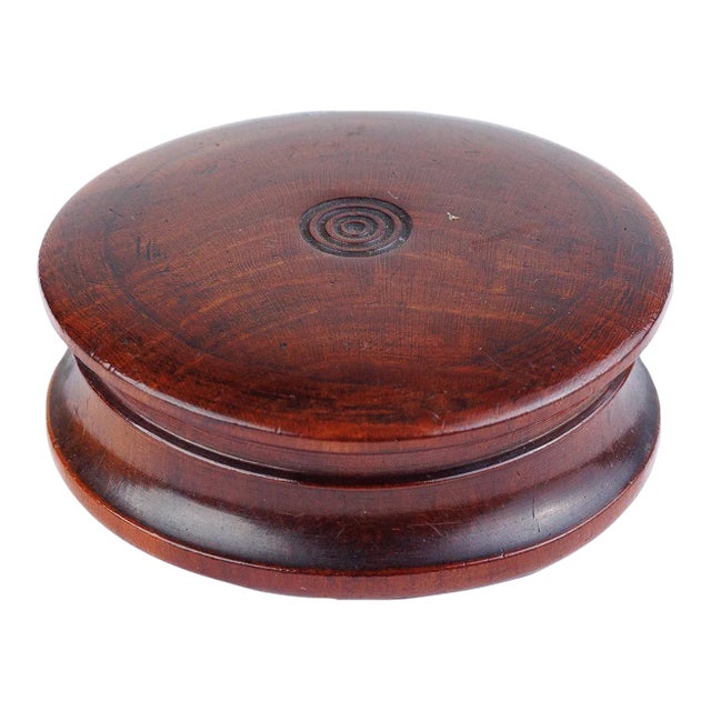 Mid 19th Century Antique English Treen Wooden Box With Removable Lid For Sale