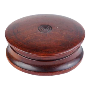 Mid 19th Century Antique English Treen Wooden Box With Removable Lid