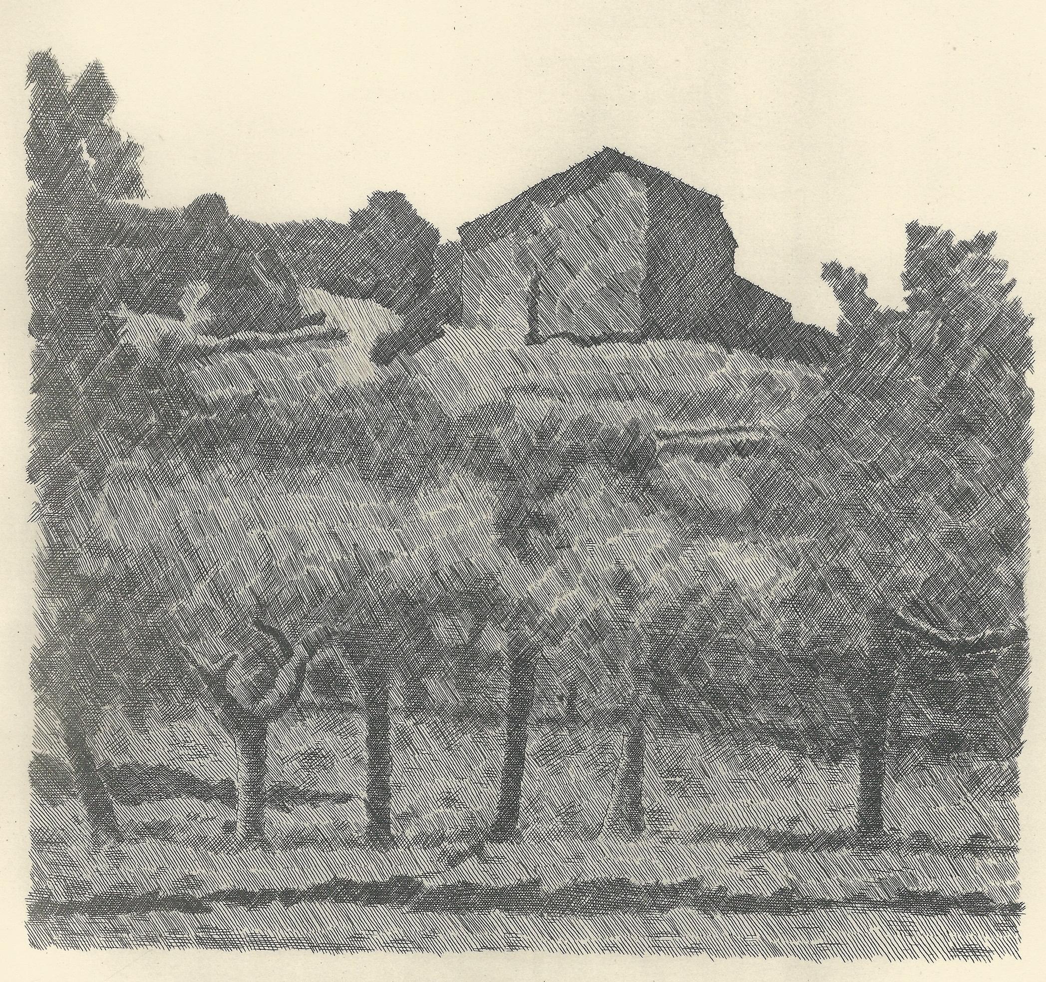 Morandi, Landscape in Grizzana, The Lame, Lithograph | Chairish