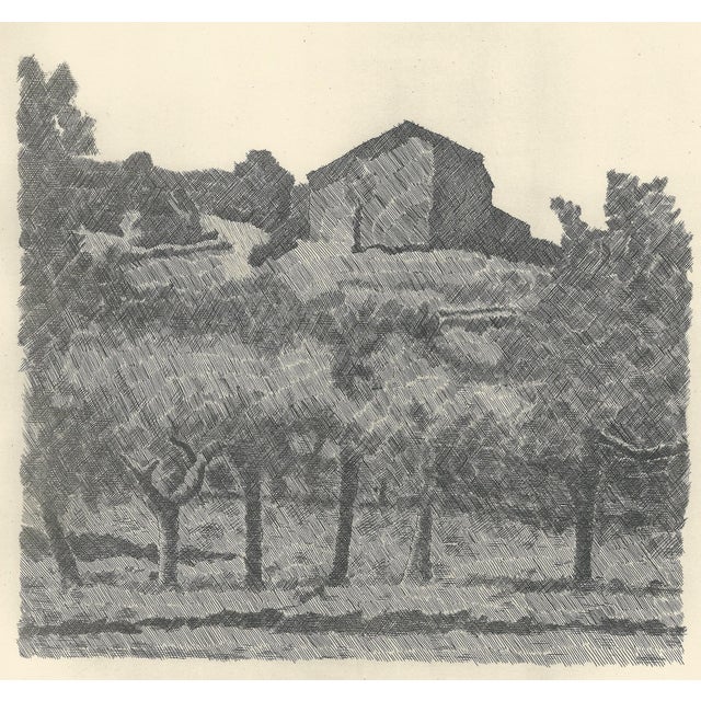 Morandi, Landscape in Grizzana, The Lame, Lithograph For Sale - Image 3 of 7