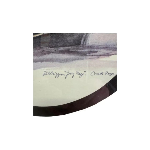 Nautical 1960s Print of Water Colored Sketch the Fieldriggerin "Georg Stage" For Sale - Image 3 of 5