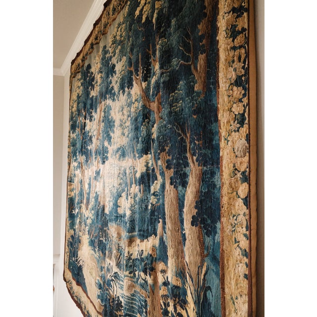 Rare Massive 17th C. Verdue Tapestry For Sale - Image 11 of 14