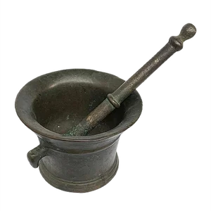 Antique Italian Bronze Mortar and Pestle, Set of 2