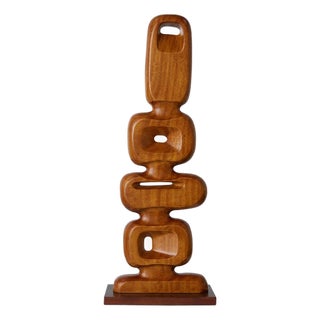Wooden Hand-Carved Sculpture from HKliving For Sale