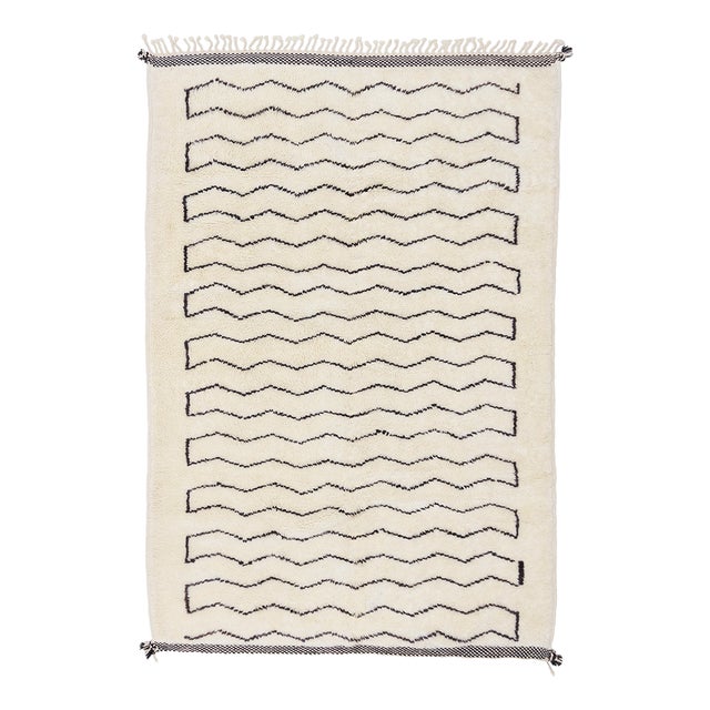 Sophisticated Hand-Knotted Wool Rug by Azele Studio For Sale