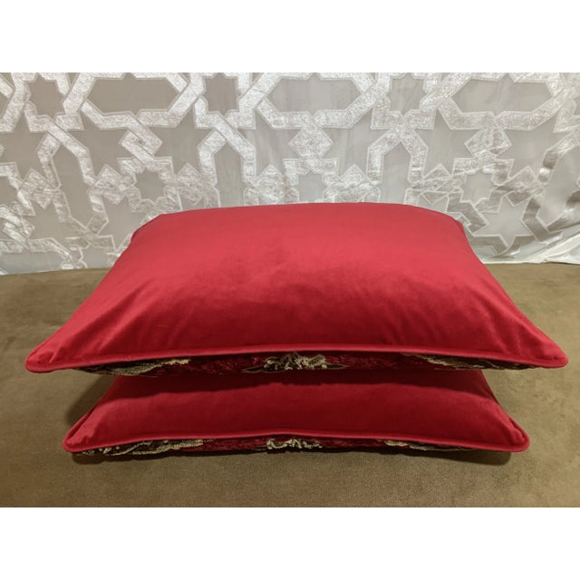 Vintage Re-Designed and Hand-Engineered Pillow Covers - a Pair For Sale - Image 4 of 8