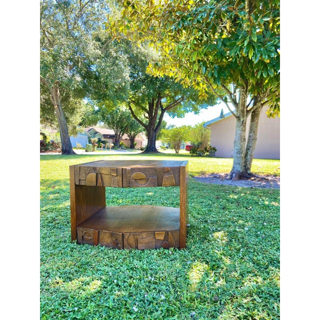 Brutalist Brutalist Pueblo Hexagon Side Table For Sale - Image 3 of 13