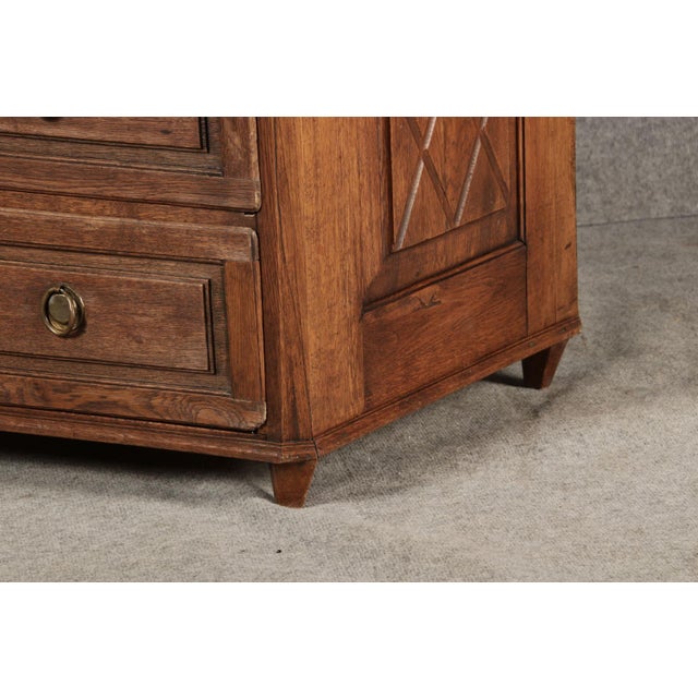 Antique Biedermeier Secretary in Oak, 1800 For Sale - Image 6 of 18