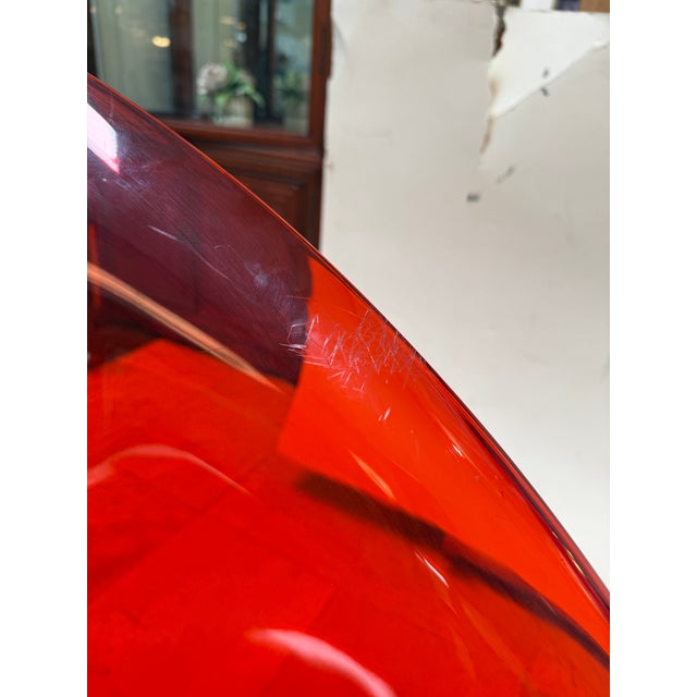 1990s Philippe Starck for Kartell Ero/S Swivel Chair, Red For Sale - Image 5 of 12