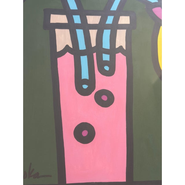 Rare 1991 Charles Houska Original Pop Art Painting - Early Career "Origin" Work - Acrylic/Gouache on Paper For Sale - Image 12 of 12