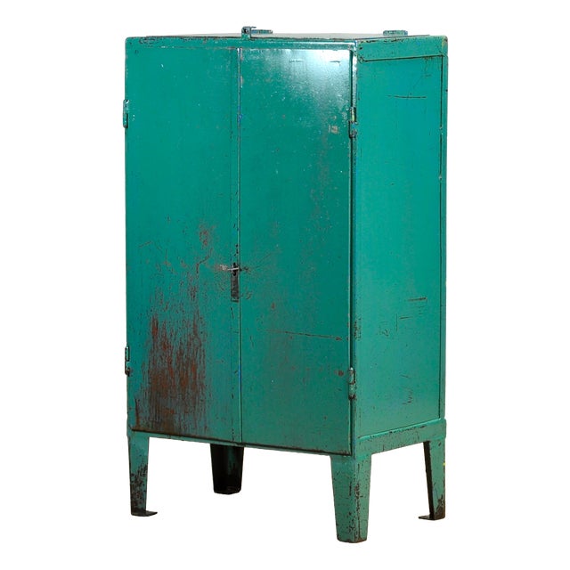 Industrial Iron Cabinet, 1970s For Sale