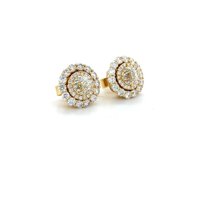 Metal Crown of Light Cut Diamond Convertible Stud Earrings, Pair For Sale - Image 7 of 10