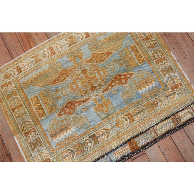 Antique Afshar Mat rug no. j1892 For Sale - Image 4 of 6