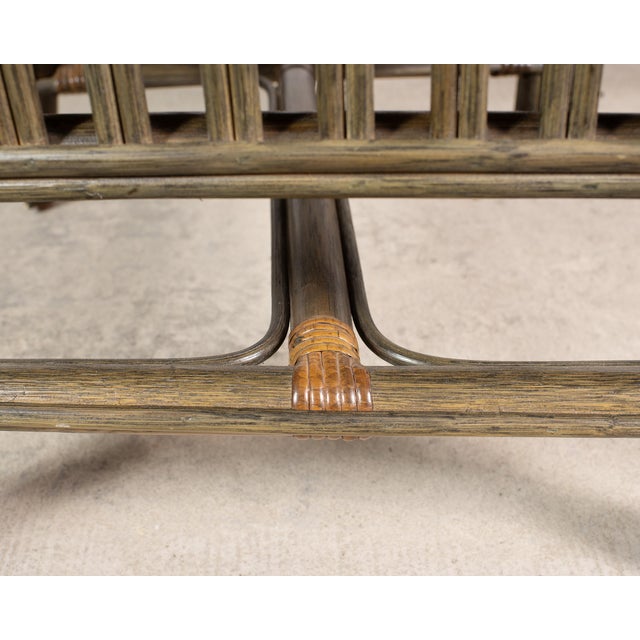 Pair Bielecky Brothers Organic Modern Rattan Dining Armchairs For Sale - Image 10 of 18