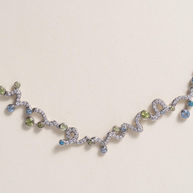 1990s 18k Mauboussin Gemstone Necklace For Sale In Los Angeles - Image 6 of 6