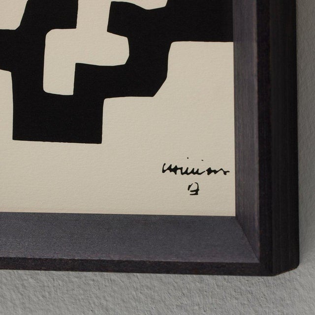This extraordinary small lithograph by Eduardo Chillida, created in 1975, was originally produced as an invitation for one...