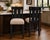 Farmhouse Set of 2 Counter Height Stools – Matte Black Finish With Upholstered Seats & Nailhead Trim For Sale - Image 3 of 3