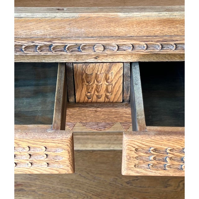 Wood 1930s Danish Oak Cabinet With Hidden Drawer For Sale - Image 7 of 11