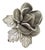Vintage Italian Handmade Silver Rose-Shaped Brooch in Silver Filigree, Genoa, 1980s For Sale