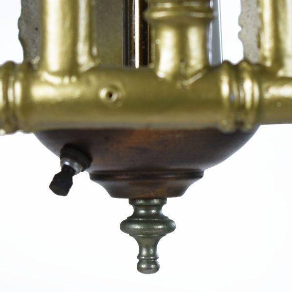 Illuminate in glamorous style with this vintage faux bamboo gold chandelier. The golden finish and bamboo-style detailing...