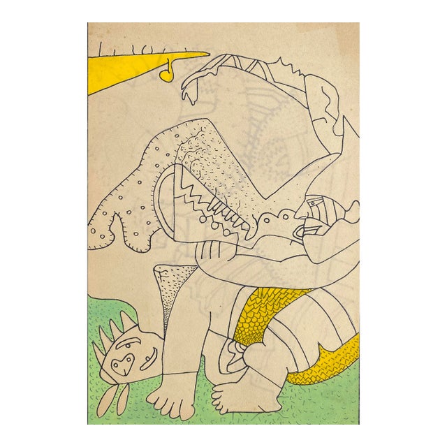 1980s Larry Connatser Outsider Art Painting For Sale