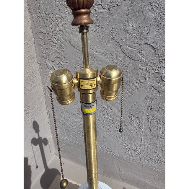Traditional Flour De Lis Marboro Lamp For Sale - Image 3 of 8
