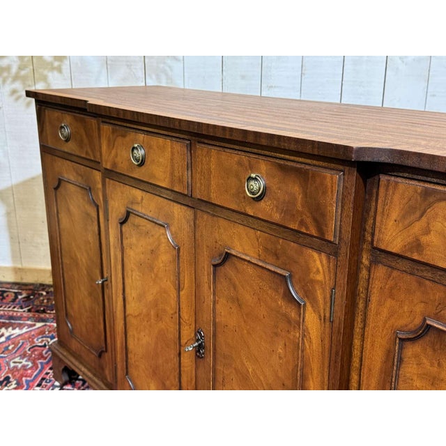Vintage English Four-Door Mahogany Sideboard, 1950s For Sale - Image 6 of 18