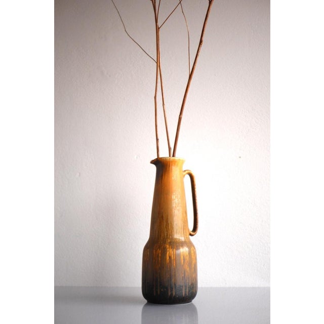 Mid-Century Modern Mid-Century Modern Pottery Jug or Vase by Gunnar Nylund for for Rörstrand, Sweden, 1960s For Sale - Image 3 of 13