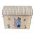 Whimsical Hand-Painted Raffia Anthropomorphic Cat Motif Toy Box For Sale